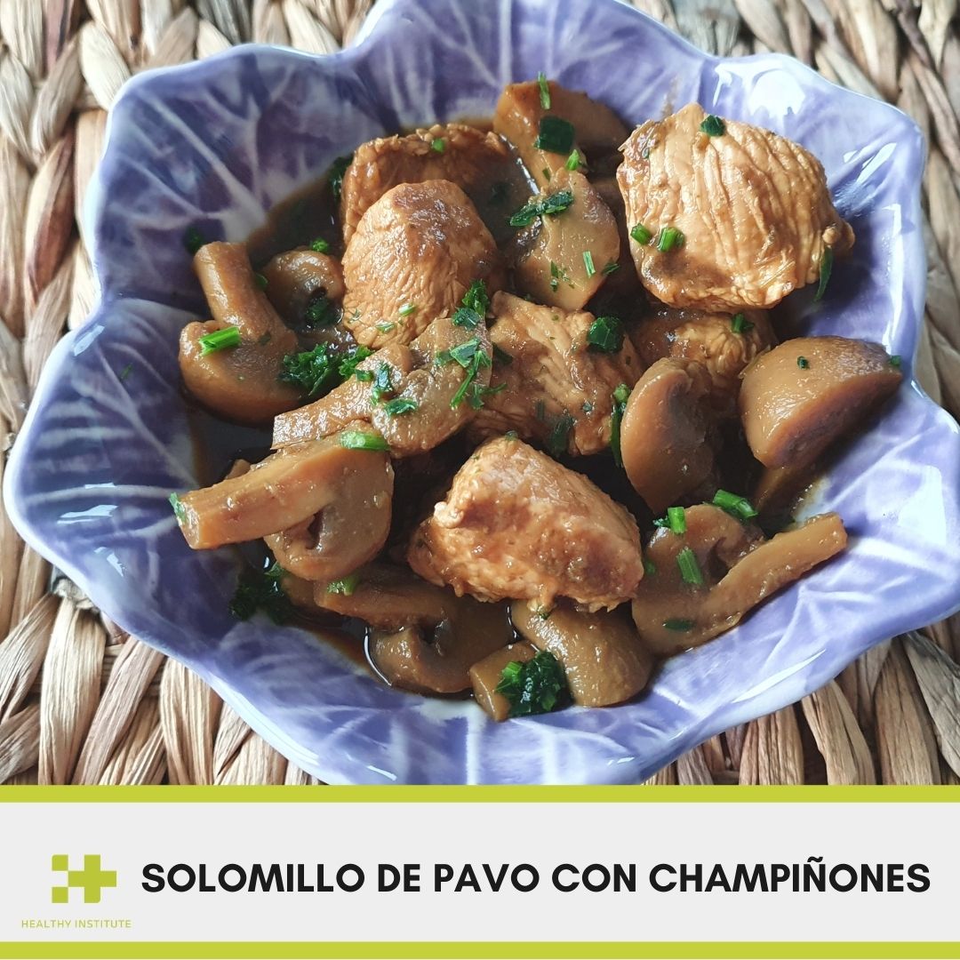 Receta Solomillo de pavo con champiñones