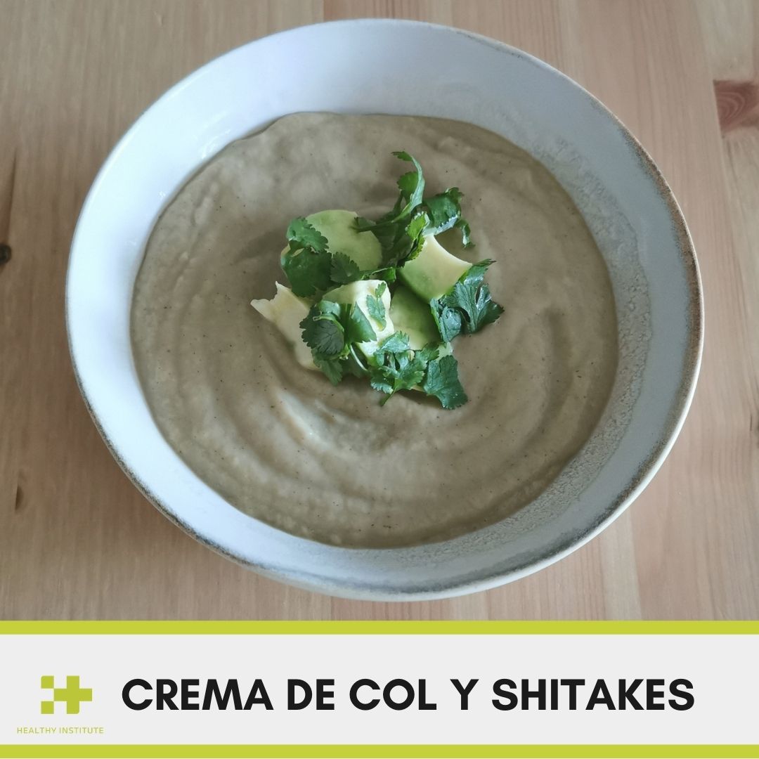 Crema de col y shitakes